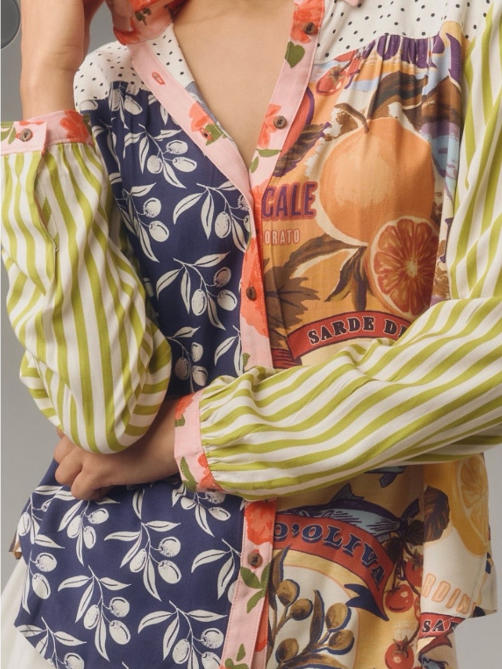 Anthropologie Maeve Paz contrast button down 1X
